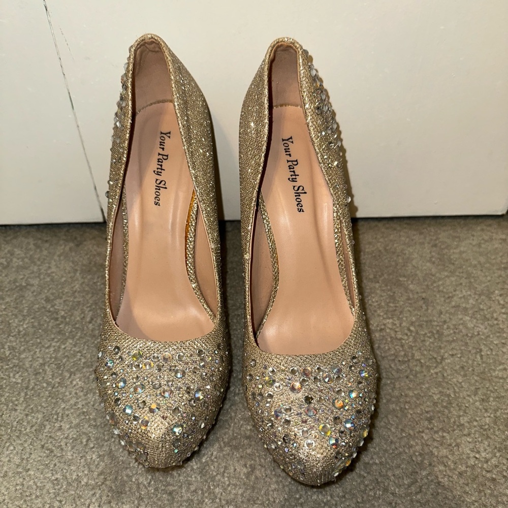 Your Party Shoes Rhinestone Heels